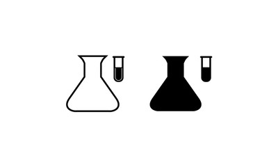 Stylish modern Chemistry Erylenmyer Flask icon, Test tube concept, symbol design, vector illustration, flask logo, laboratory icons can be used for web.