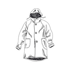 Autumn coat hand drawn vector illustration © Natalya Levish