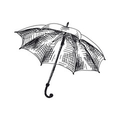 Open umbrella hand drawn vector illustration © Natalya Levish
