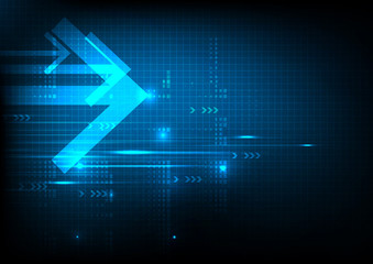 Abstract technology background with arrow future