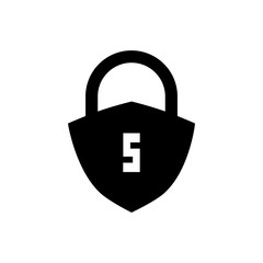 padlock security lock template, design icon technology protection element