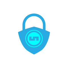 padlock security lock template, design icon technology protection element