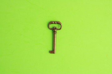 nice antique copper closet key
