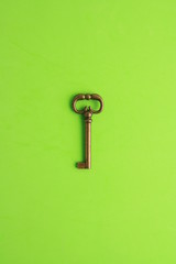 nice antique copper closet key