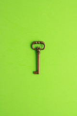 nice antique copper closet key