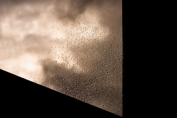 abstract background with Raindrop on the window