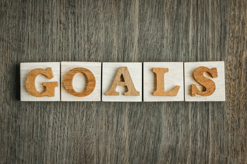 Goals concept key for success in business.