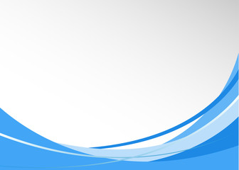 Blue curve alternating wave abstract banner vector background