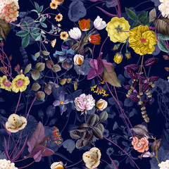 Panele Szklane  Kwiatowy wzór, ilustracja