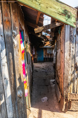 Fototapeta na wymiar Slum alleyway