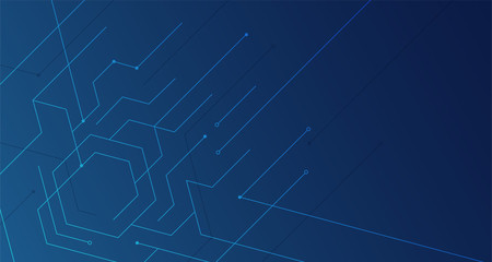 abstract geometric connection line for scientific digital cyberspace illustration concept design. Hexagonal modern futuristic background vector