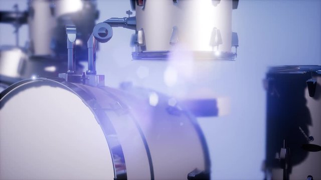 4k drum set with DOF and lense flair