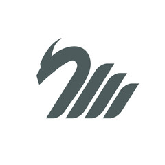 simple daron line logo design with four  strip line