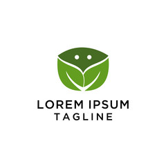 Robot Nature Logo Design Template