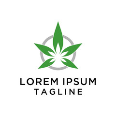 Cannabis Modern Logo Illustration Template