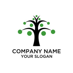 Obraz premium Human Tree Vector Logo Template