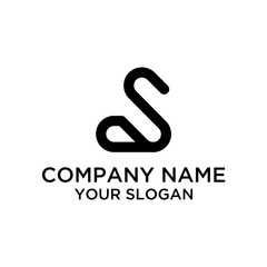 Initial  Monogram AS, SA Logo Design Template
