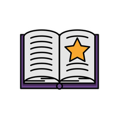 halloween magician text book icon