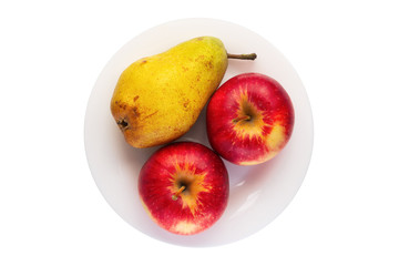 two apples and a pear