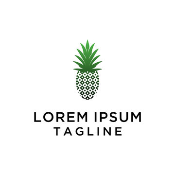 pineapple technology logo template vector