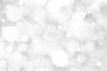 Abstract background with White bokeh on gray background. christmas blurred beautiful shiny Christmas lights.