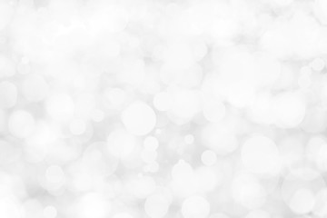 Abstract background with White bokeh on gray background. christmas blurred beautiful shiny Christmas lights.