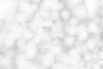 Abstract background with White bokeh on gray background. christmas blurred beautiful shiny Christmas lights.