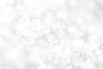 Abstract background with White bokeh on gray background. christmas blurred beautiful shiny Christmas lights.