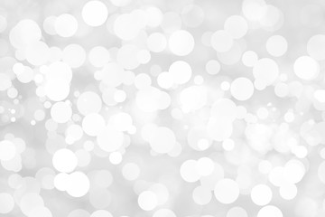 Abstract background with White bokeh on gray background. christmas blurred beautiful shiny Christmas lights.