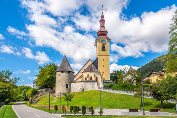 View at the Church of Saint Peter and Paul in Tarvisio - Italy