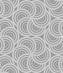 Vector geometric seamless pattern. Modern geometric background with circles.