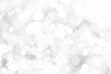 Abstract background with White bokeh on gray background. christmas blurred beautiful shiny Christmas lights.