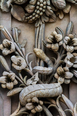 Detail from facade of the Milan Duomo in Italy