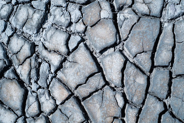 Abstrakte Formen getrocknetem und aufgeplatztem Schlamm