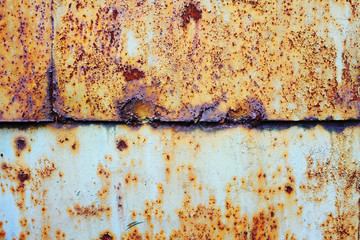 natural rusty surface with old paint and erosion from time to time