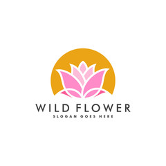 Fototapeta na wymiar Flower logo template design icon vector
