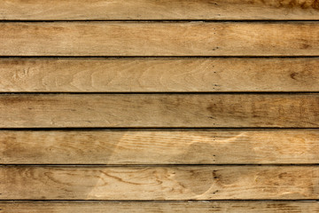 Old wooden background with horizontal brown boards