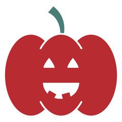 Pumpkin Fruit Halloween Holiday Vector Icon Design