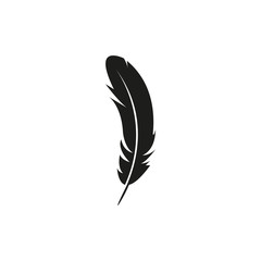 Feather icon. Simple vector illustration