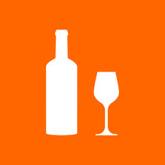 Weinglas und Hintergrund