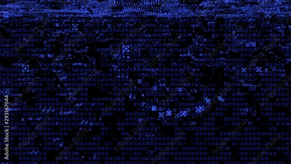Poster futuristic 3d footage virtual reality hologram rendering network communication concept. 4k motion gr
