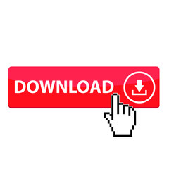 download red button. website element. download  icon