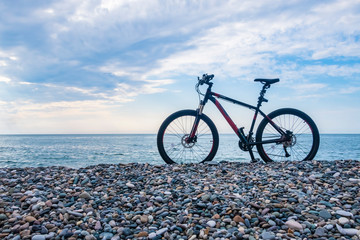 Fototapeta premium mountain bike on the seaside