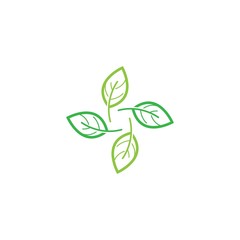 Leaf logo vector icon