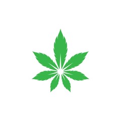 Fototapeta na wymiar Cannabis logo template vector