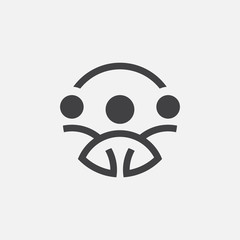 people icon linear, team leader icon, team leader icon illustration, team leader vector icon simple and modern linear design. Flat symbol