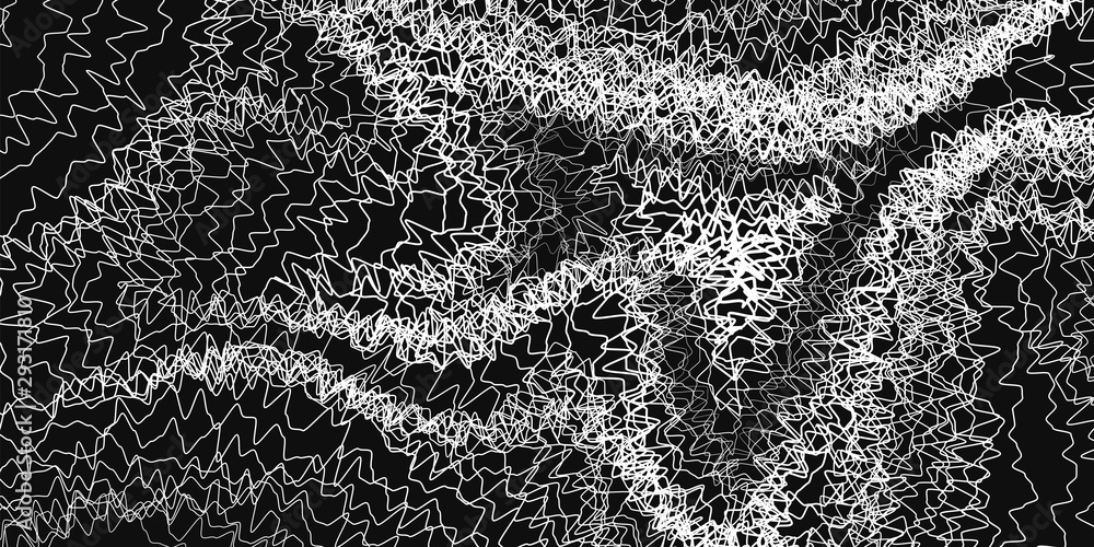 Poster monochrome abstract lines background. vector design art chaos texture