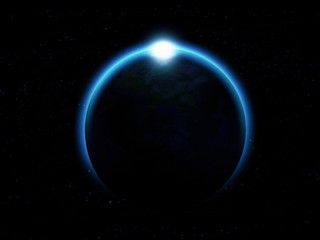 Planet Earth from space 3D illustration. Elements of this image furnished by NASA