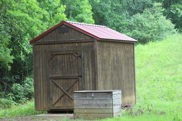 old wooden house in the forest