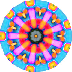 Virtual kaleidoscope mandala sequence  abstract background for graphic resources.